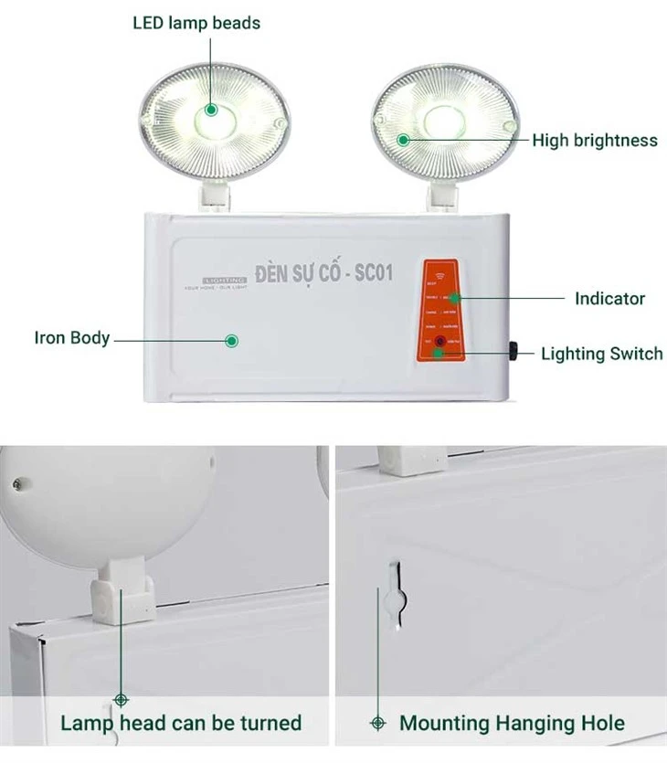 Twin Head Emergency Lamp high quality
